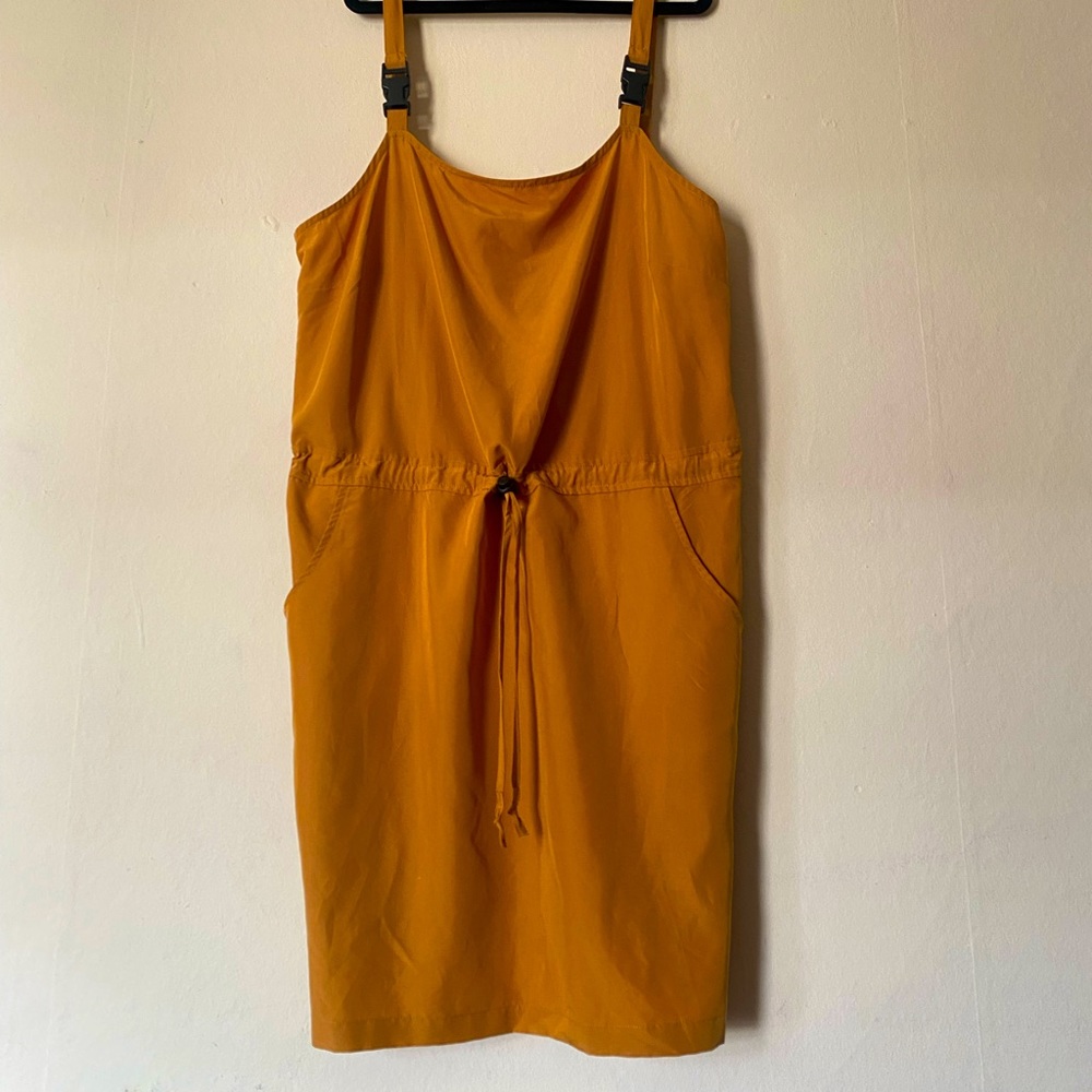 'Urban Outfitters' Yellow Buckle Mini Dress